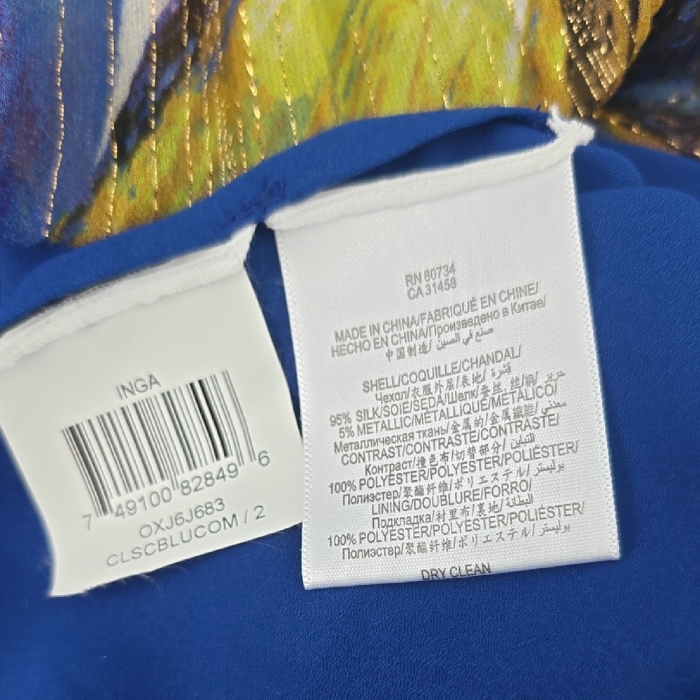 BCBGMaxAzria Silk Metallic Inga Maxi Dress NWOT - Picture 7 of 7